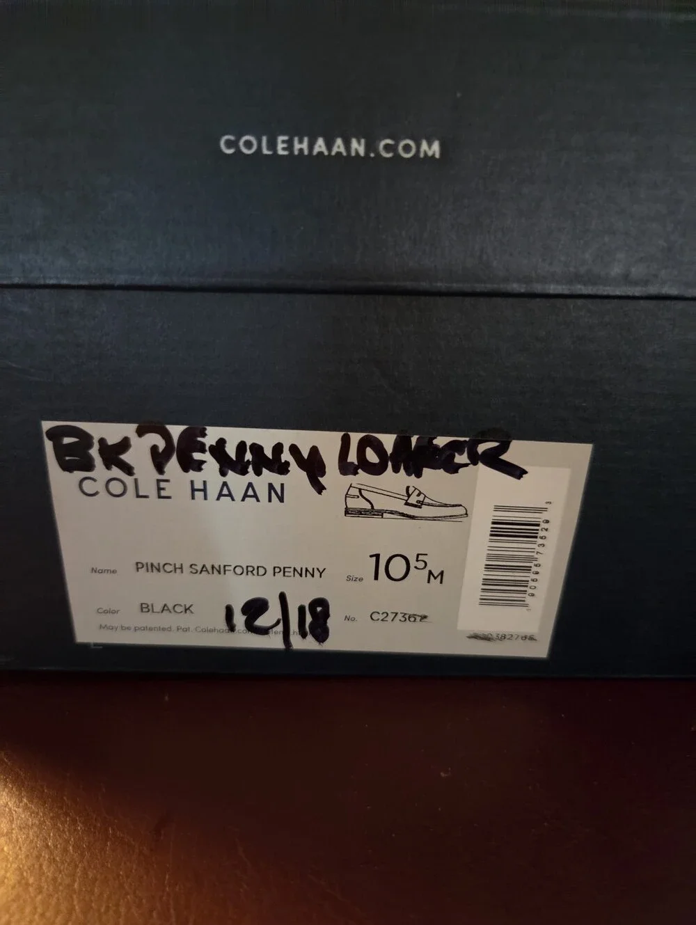 Cole Haan Pinch Sanford Penny Loafers Mens 10.5 Used Black Color Designer